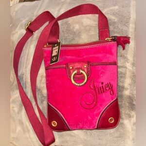 RARE 2002 Vintage Juicy
Couture Pink Velour Crossbody -
True Y2K Grail